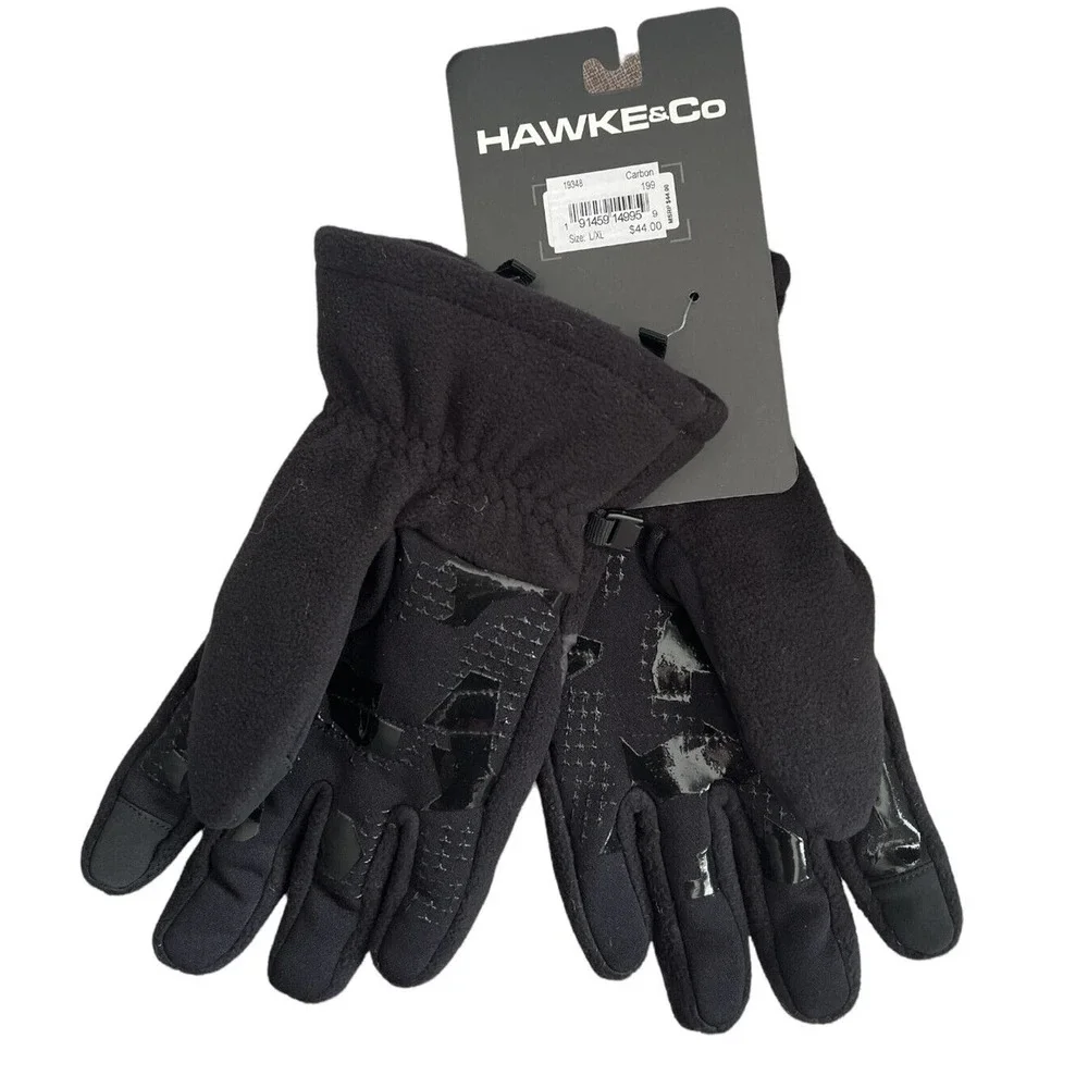 Hawke & Co Men's L/XL Mid-Weight Field Lightweight Winter Gloves Carbon